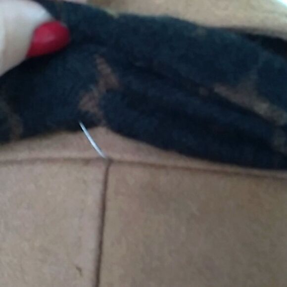 George Wool Blend Camel Color Coat & Scarf. Sz Large NWOT - Picture 11 of 15